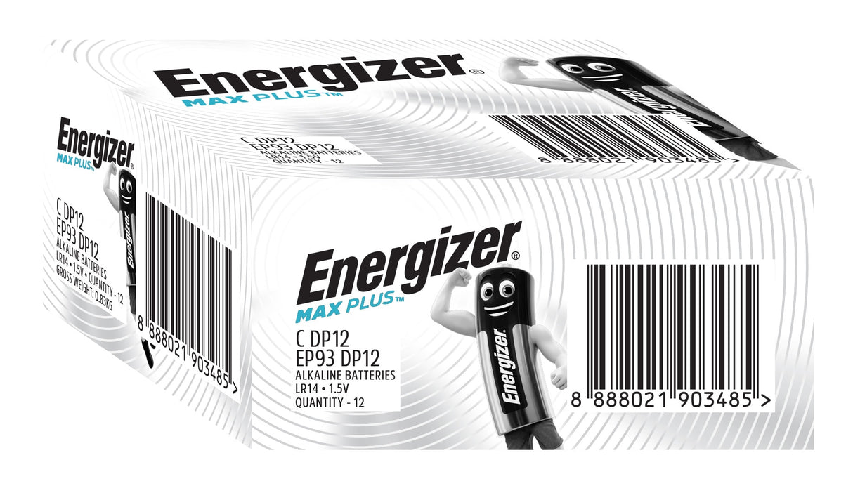 Energizer Max Plus Industrial C - 12 Pack