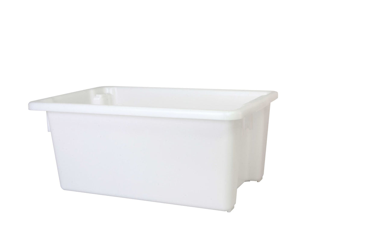 Food Grade White Stack and Nest Crate - 52L