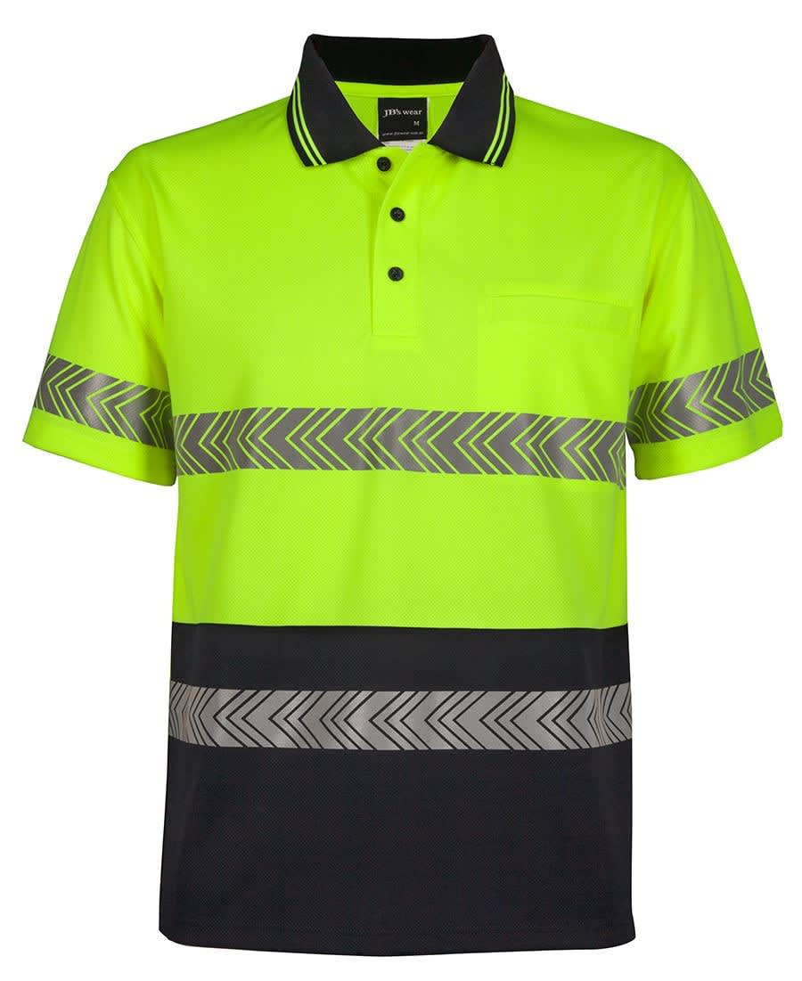 JB's Wear, Day/Night Short Sleeve Polo - Lime/Navy - L