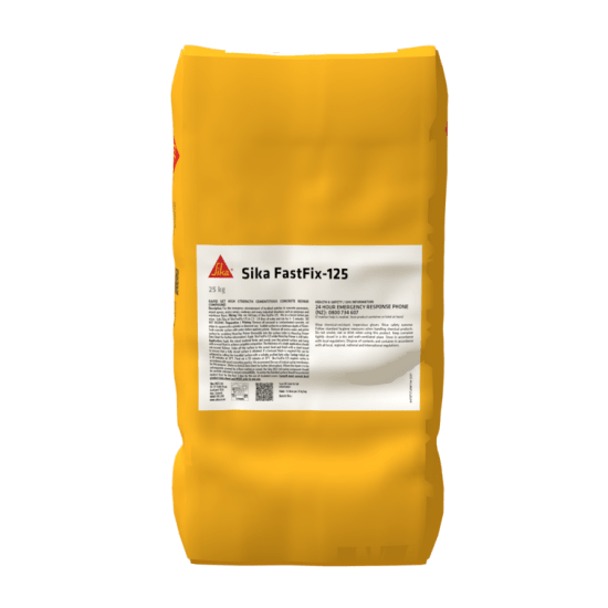 High-performance Sika FastFix-125 concrete mix for quick, durable repairs in pavements and industrial areas.