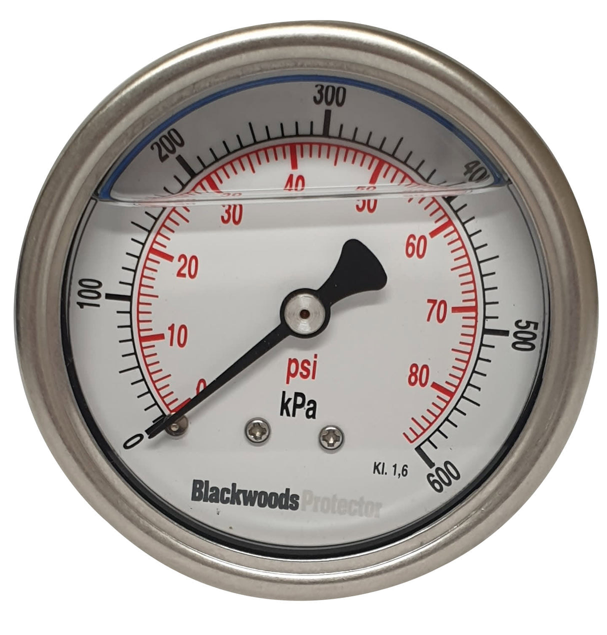 Pressure Gauge 63mm R/E Stainless Steel 0-600 kPa