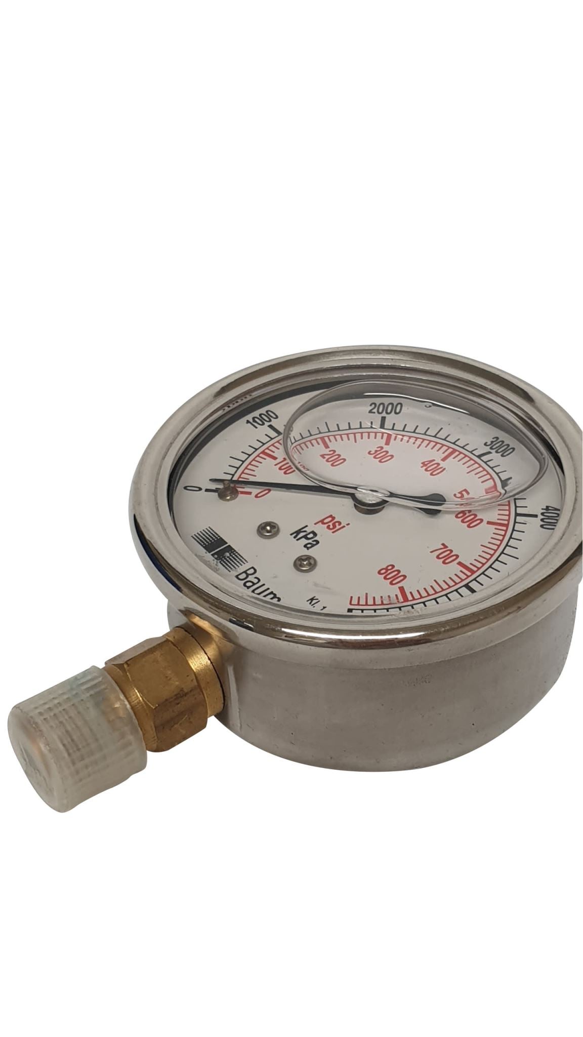 Gauges Pressure SS- 1/4" BSP-Bottom -0-6000 kPa
