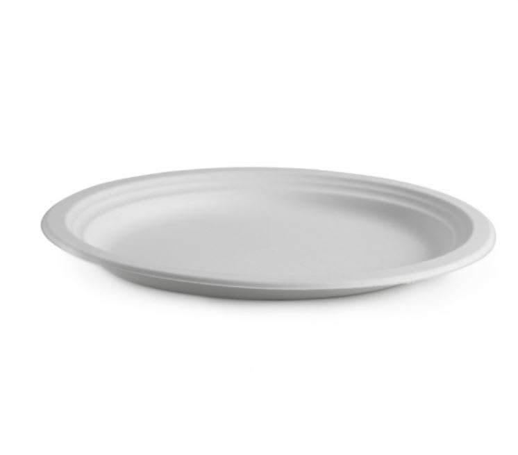 BioPak Plant Fibre White Oval Plate 32x25cm / 12.5x10" 125 (Pack)