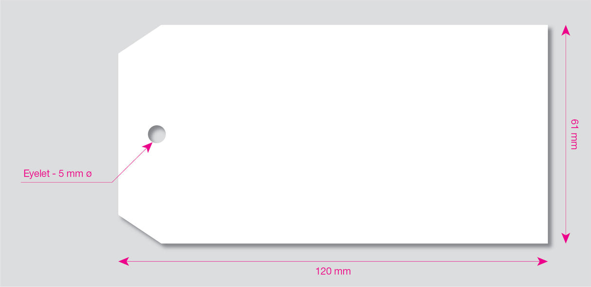 Tufnyl Shipping Tag 120 x 60mm 1000 (Box)