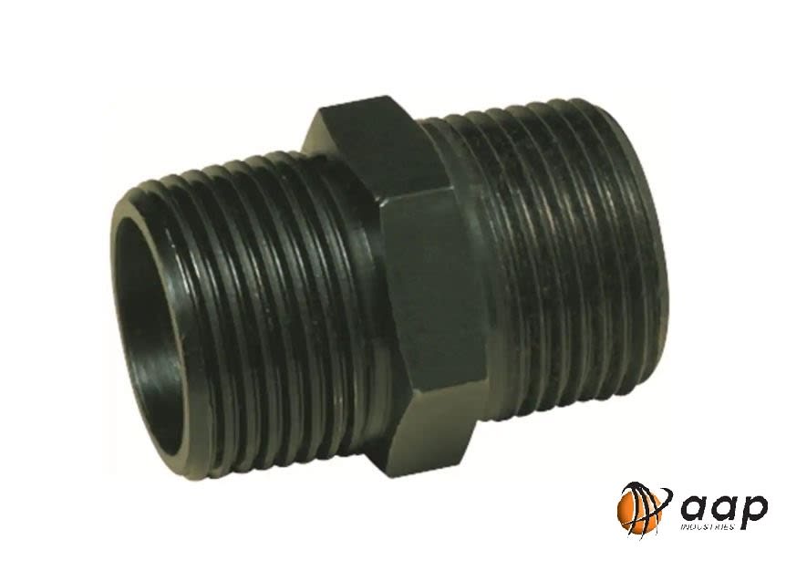 NIPPLE Hex Equal Steam Black Steel 32NB