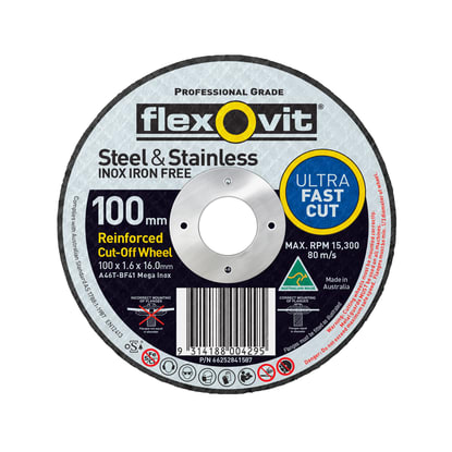 100 x 1.6 x 16mm Cut Off Disc Mega Inox (Each)