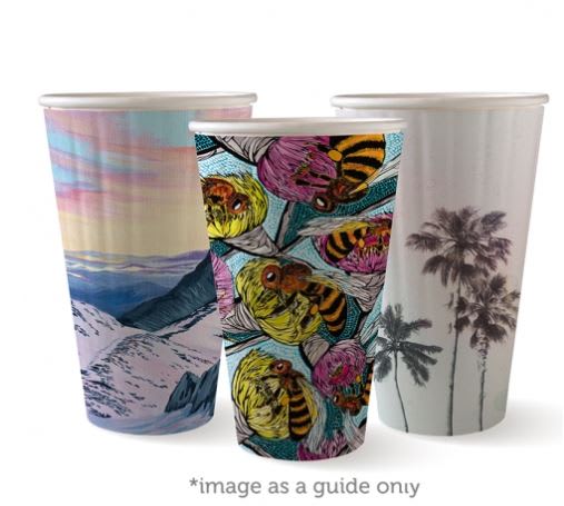 BioPak 90mm Art Series Aqueous Double Wall BioCup 16oz/460ml 40 (Pack)