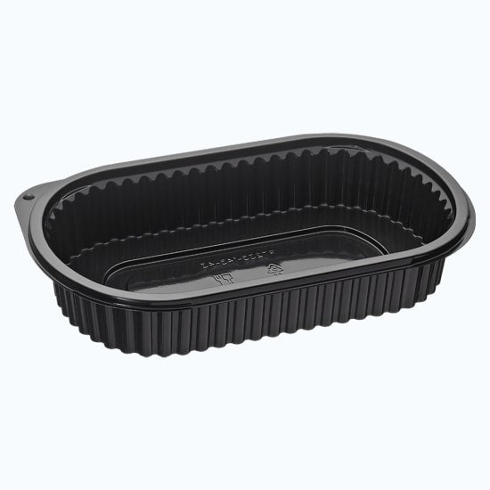 PP Single Compartment Meal Tray (750ml, 50-Pack) in durable polypropylene; ideal for hot/cold meals with elegant curved edges.