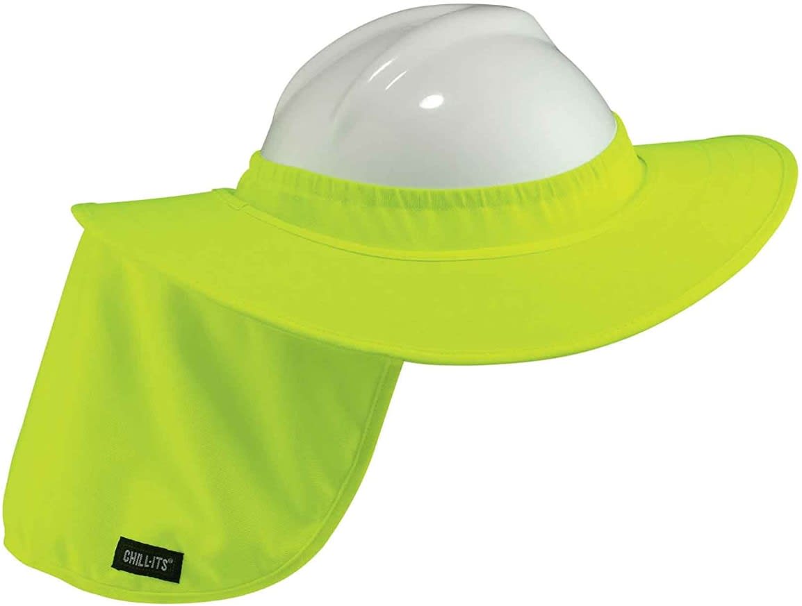 Chill-Its, Hard Hat Brim with Shade, 6660 - Lime - OSF