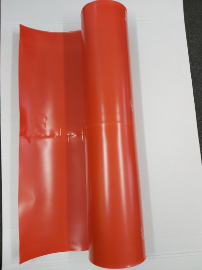 Bright orange 300mu B&A film roll, 4x25m, ideal for moisture barrier, surface protection, and masking during painting projects.