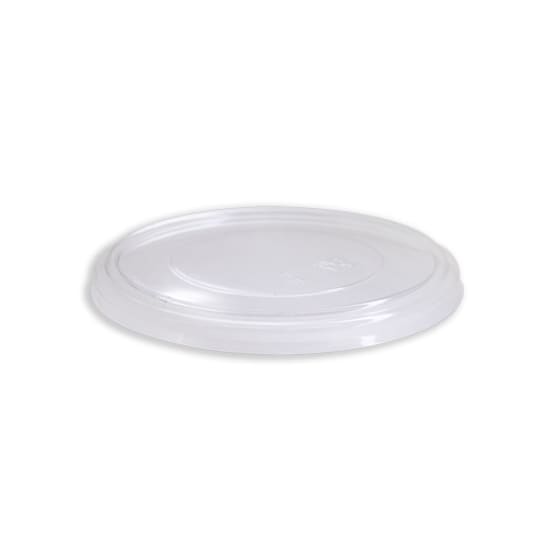 Clear PET lids for 30/40oz bamboo bowls, 50-pack, heatproof and recyclable for fresh, eco-friendly meal storage.
