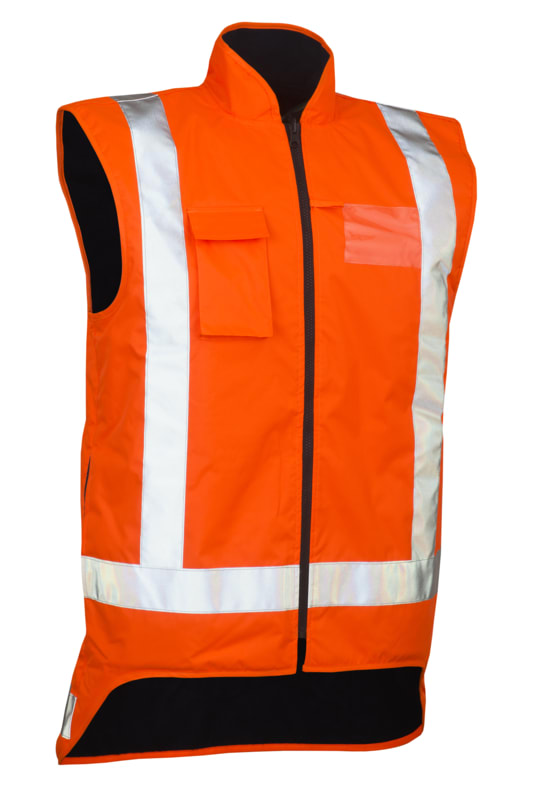Tornado, Hi Vis Winter Vest - Fluro Orange - 3XL