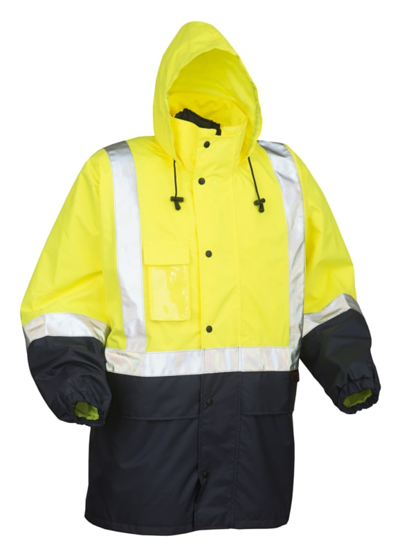 Tornado Essentials, Hi Vis 4-in-1 Jacket - Navy Fluro Yell - 6XL
