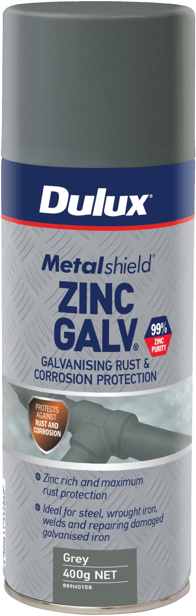 Dulux Metalshield Zinc Galv Grey 400g