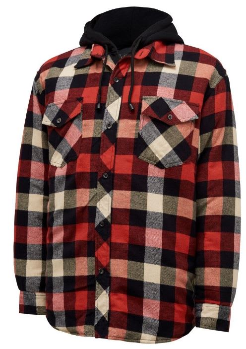 Hard Yakka, Quilted Shacket, Y06690 - Red (Size: S)