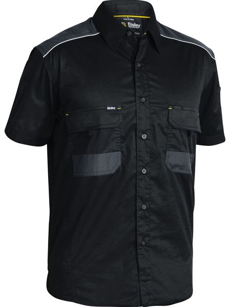 Bisley, FLX & MOVE Stretch Shirt, BS1133 - Black - XS