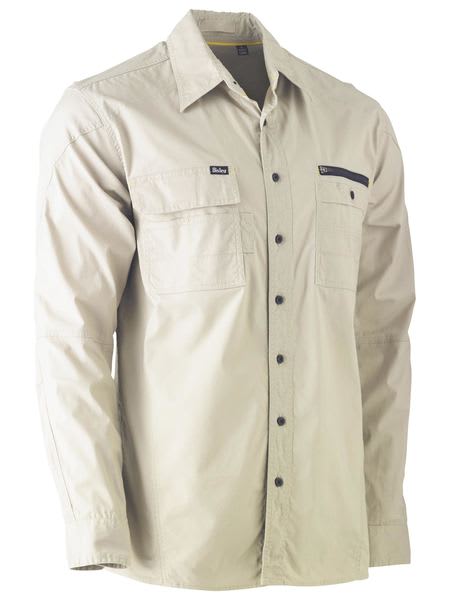 Bisley, FLX & MOVE Utility Shirt, BS6144 - Stone - 6XL