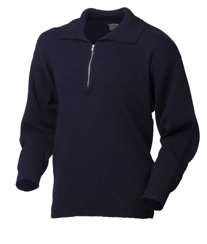 Timbo, Wool Blend 1/2 Zip Jersey, WJ1 - Blue - L