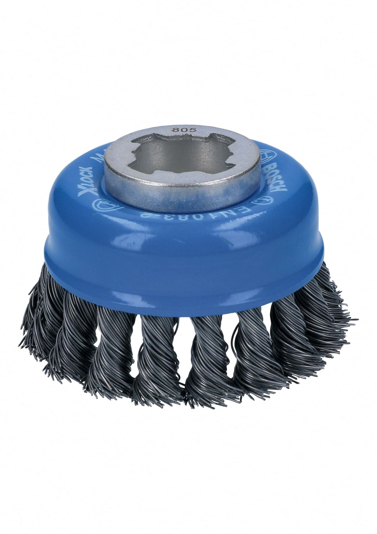 75mm 0.5mm Twist Knot Cup Brush Steel Bosch X-Lock (Each)
