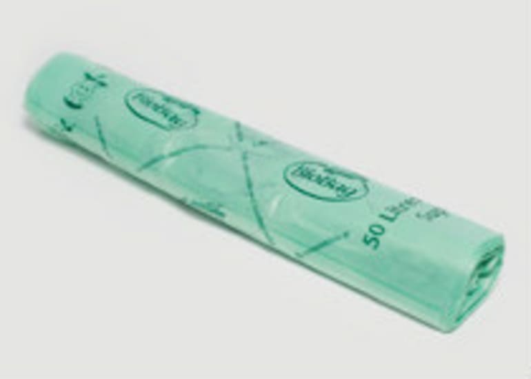 Biobag Liner 50 Litre: Eco-friendly, compostable liners in a 32-roll pack, designed for waste disposal and organic farming.