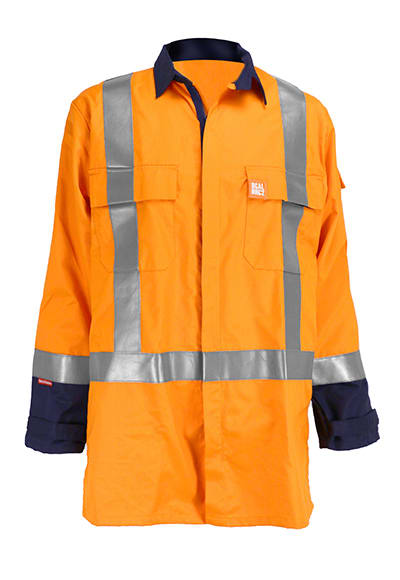 ShieldTEC, 8.4cal TTMC-W17 Flame Resistant Jacket - Orange/Navy - 16