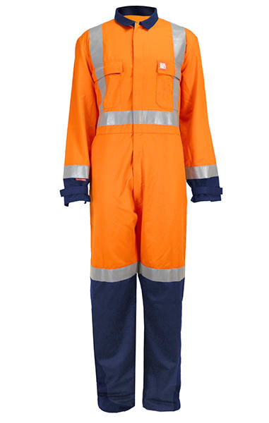 ShieldTEC, 8.4cal TTMC-W17 Flame Resistant Overall - Orange/Navy - 16