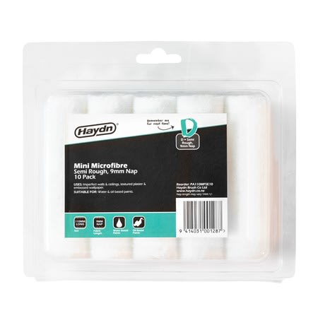 Haydn Mini Microfibre Semi Rough Nap Sleeve 10Pk 110mm x 9mm (10 Pack)