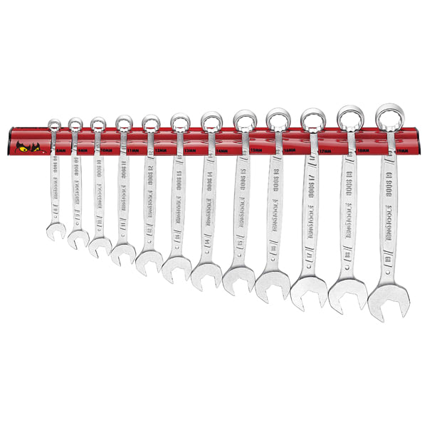 Teng- Antislip Comb. Spanner Set Wall rack 12pc