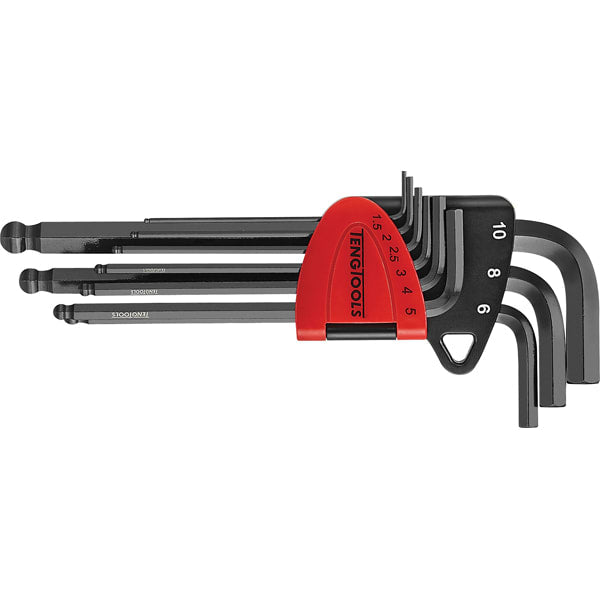 9pc Ball-End Metric Hex Key Set - 1.5-10.0mm