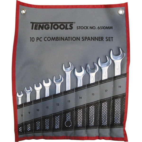Teng Combination Metric Spanner Set Wallet 6510MM 10 Piece