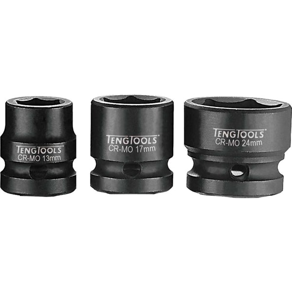 1/2in Dr. Stubby Impact Socket 15mm DIN