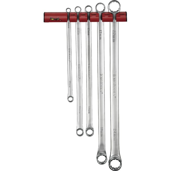 Teng Extra Long Ring Spanner Set w/Wall Rack 5 Piece