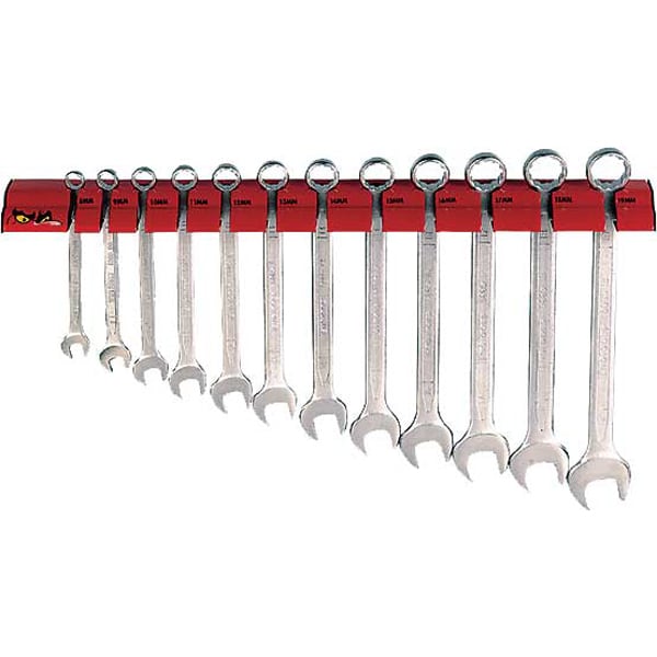 Teng Combination Metric Spanner Set w/Wall Rack 12 Piece