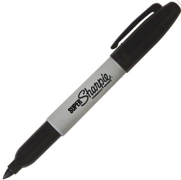 Sharpie Super Black Permanent Marker Fine Tip (Each)