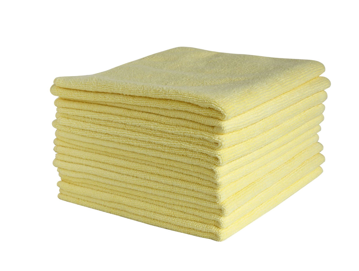 Filta Commercial Microfibre Cleaning Cloth Yellow 40cm x 40cm 10 Cloths