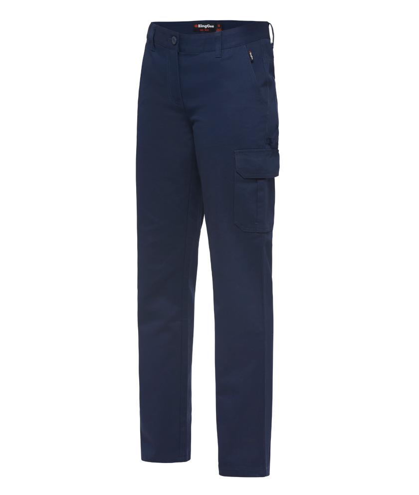 KingGee, Women's Trouser, K43530 - Navy (Size: 6)