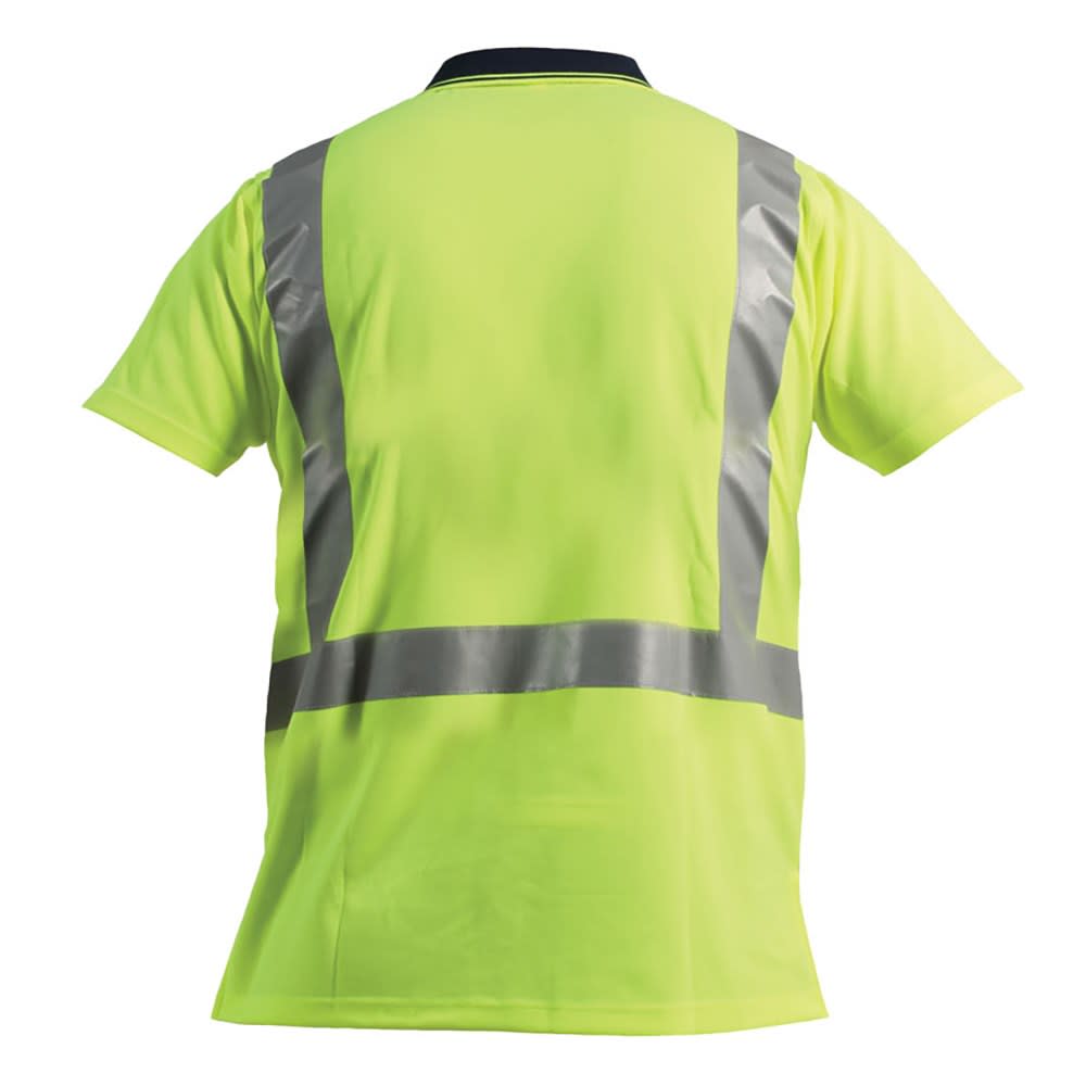 Hi Vis Microfibre Short Sleeve Polo, 23205 - Orange/Navy - L