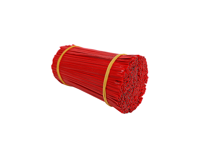 Bright red 200mm twist ties in a pack of 2000, perfect for gardening, organizing cables, and crafting projects.
