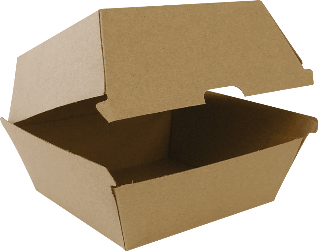 BioPak Recycled Paper Burger Box 105 x 105 x 85mm 50 (Pack)