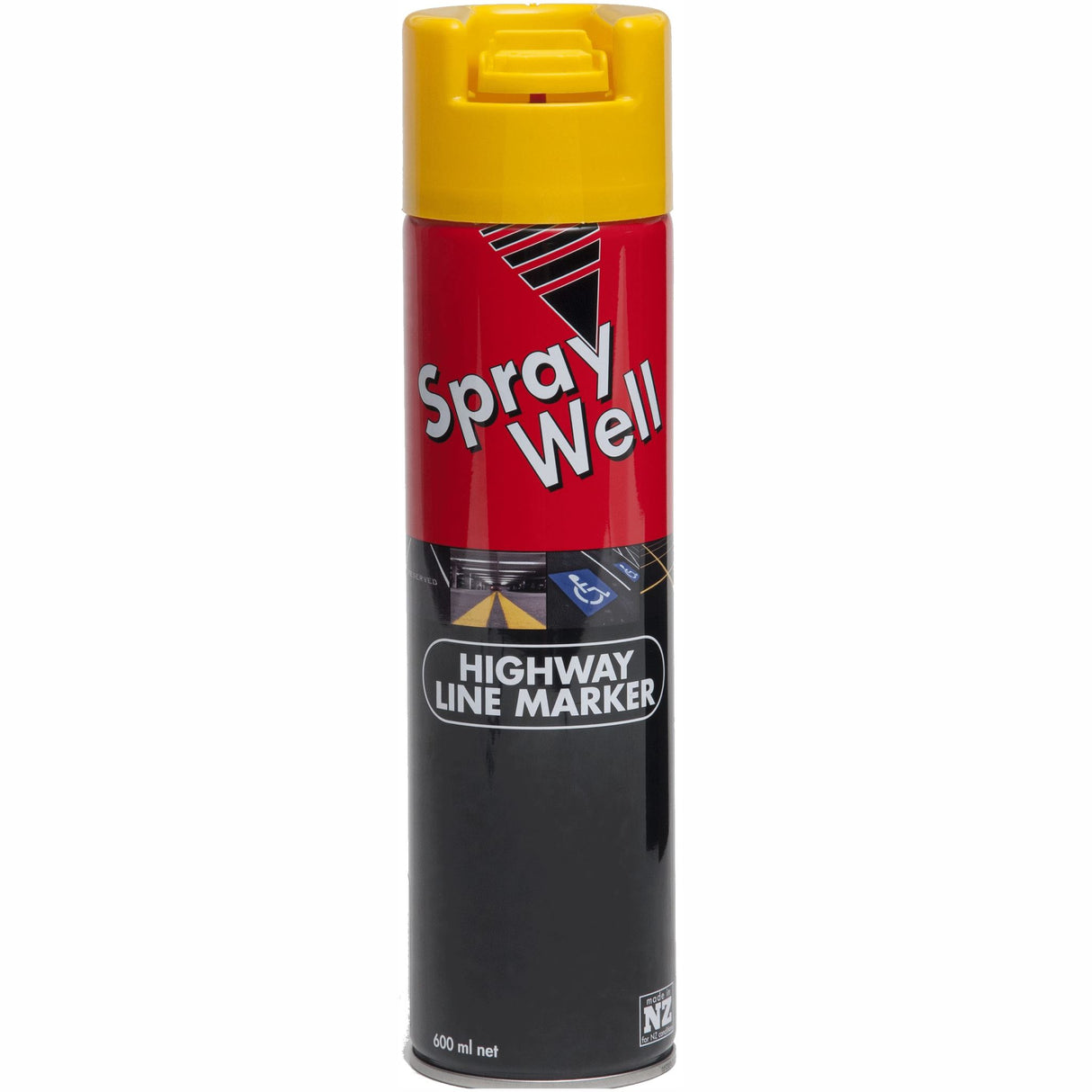 Spray Well Highway Line Marking Paint 600ml - Yellow