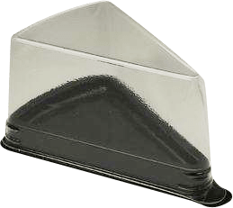 Cake Wedge - Base and Lid - Plastic 87mm High 250 (Case)