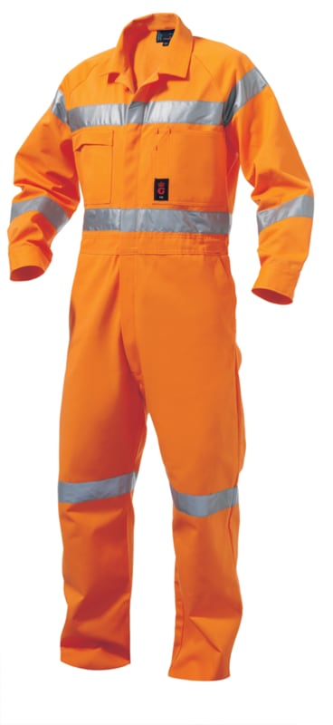 KingGee, Domed Overall, K51305 - Orange (Size: 82)