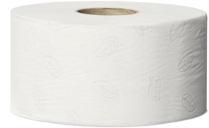 Recycled 2 Ply Toilet Paper Mini Jumbo Roll 170 Metres (Pack of 12) - Tork
