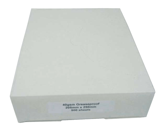 Greaseproof Food Wrap White 205 x 255mm 1000 (Pack)