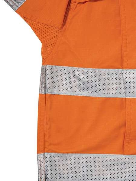 Bisley, Hi Vis Airflow Ripstop Shirt, BS6415T - Orange/Navy - 5XL