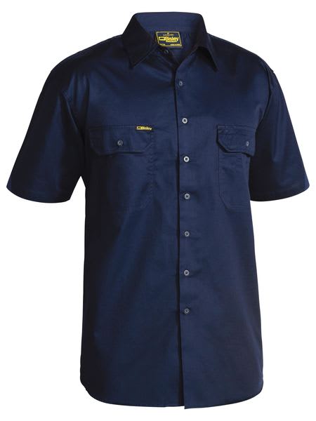 Bisley, Lightweight Short Sleeve Shirt, BS1893 - Navy (Size: M)