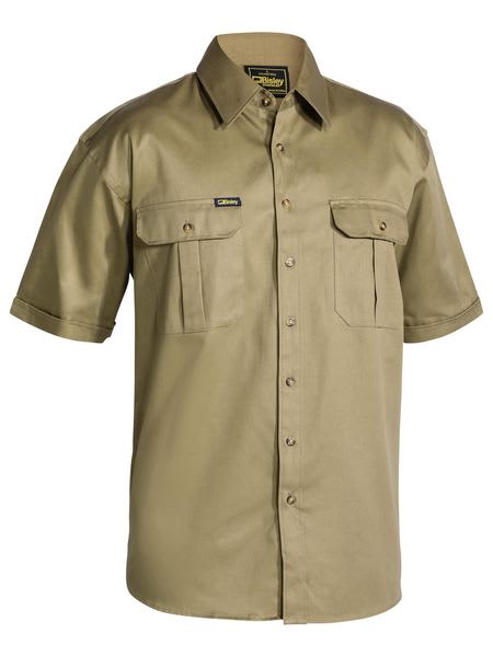 Bisley, Original Short Sleeve Shirt, BS1433 - Khaki (Size: M)
