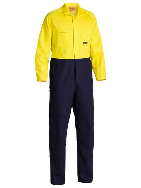 Bisley, Hi Vis Domed Overall, BC6357 Regular Fit - Yellow/Navy - 97