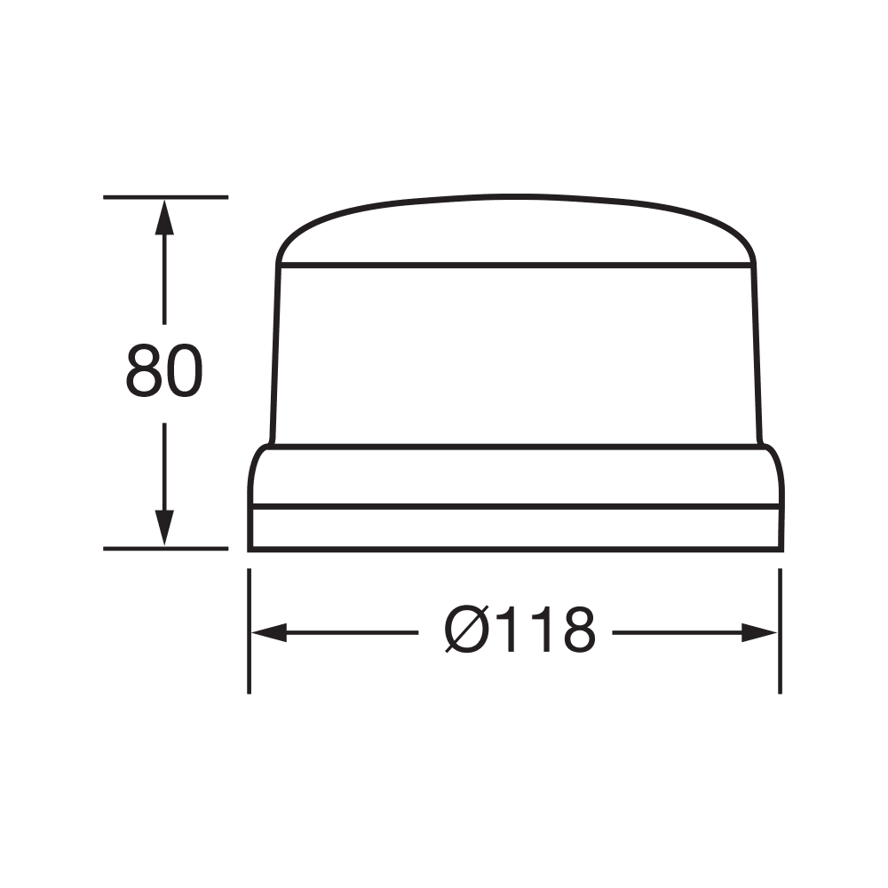 Narva Eurotech 12/24V Low Profile L.E.D Strobe Magnetic Base