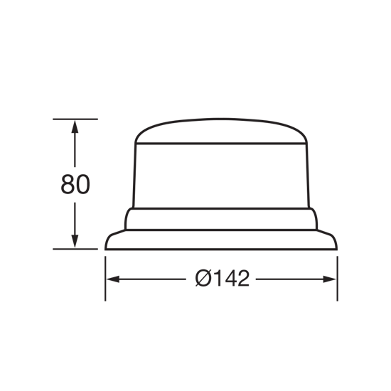 Narva Eurotech 12/24V Low Profile L.E.D Strobe-Flange Base (Each)